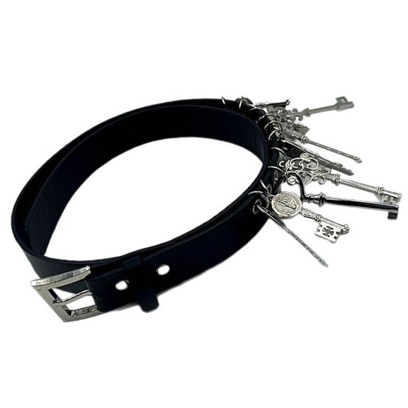 City Outsider Aesthetic Keychain Belt With Comfortable Fit Permanent PU For Daily Use