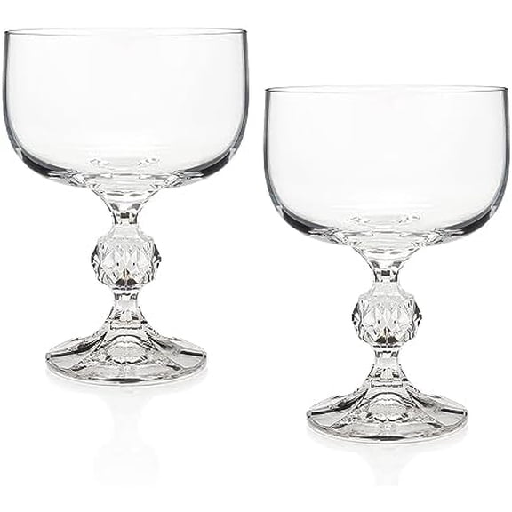 City of Paris Crystal Champagne Cocktail Coupe 1920s ParisInspired, 2-Piece Set for Champagne & Classic Cocktails (Gift Box Collection)$$Home Decor, Kitchen, & Other