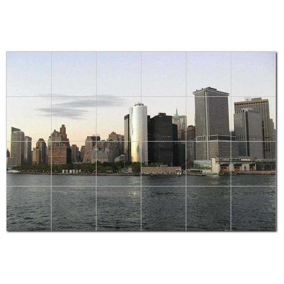 City Photo Ceramic Tile Mural Kitchen Backsplash Bathroom Shower, 404440-L64