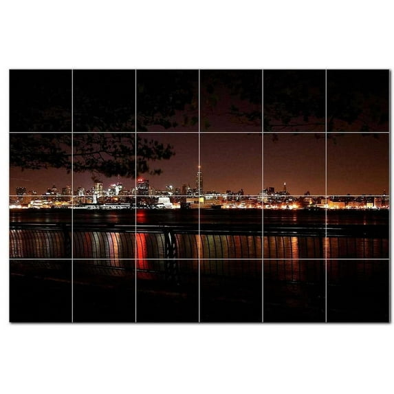 City Photo Ceramic Tile Mural Kitchen Backsplash Bathroom Shower, 404446-L64