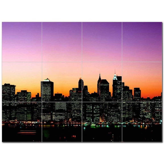 City Photo Ceramic Tile Mural Kitchen Backsplash Bathroom Shower 404464-XL43