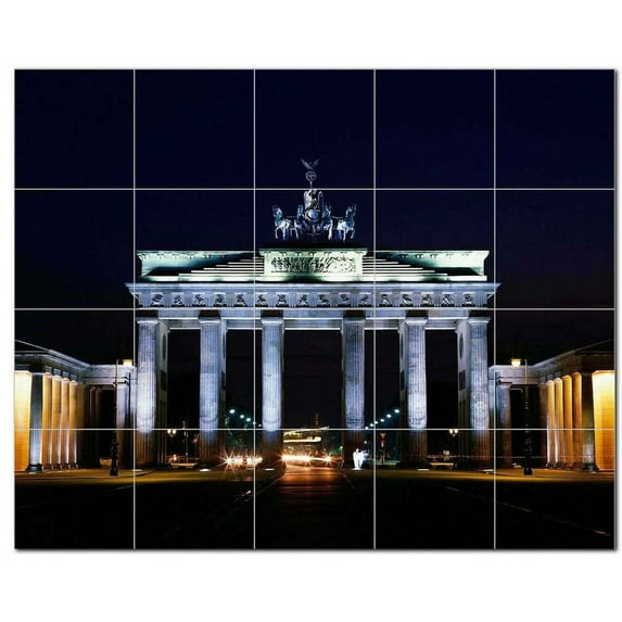 City Photo Ceramic Tile Mural Kitchen Backsplash Bathroom Shower, 404486-S54