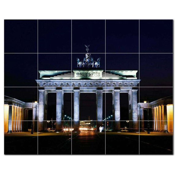 City Photo Ceramic Tile Mural Kitchen Backsplash Bathroom Shower, 404486-XL54