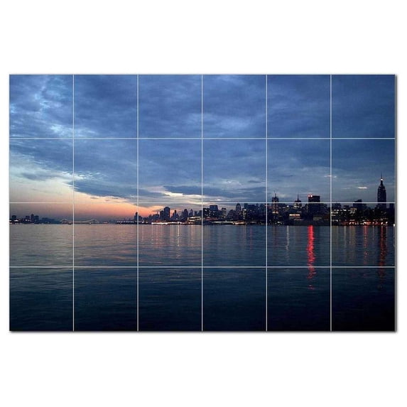 City Photo Ceramic Tile Mural Kitchen Backsplash Bathroom Shower, 404491-L64