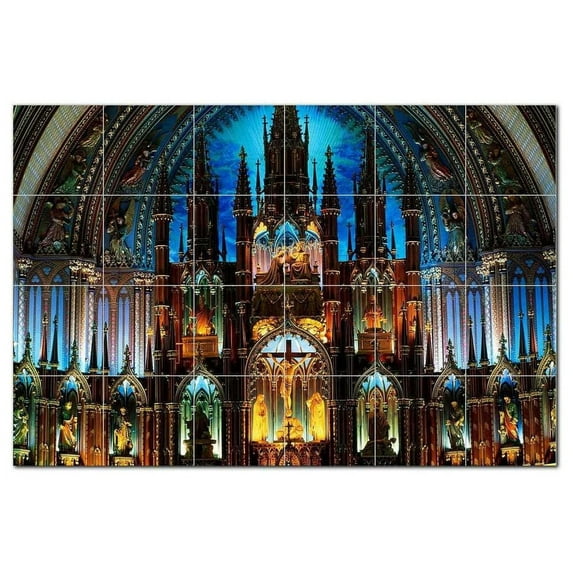 City Picture Ceramic Tile Mural Kitchen Backsplash Bathroom Shower, 404496-M64