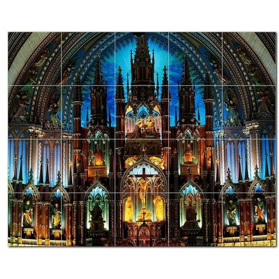 City Picture Ceramic Tile Mural Kitchen Backsplash Bathroom Shower, 404496-XL54