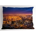 thumbnail image 1 of City Pillow Sham Cape Town Panorama at Dawn South Africa Coastline Roads Architecture Twilight, Decorative Standard King Size Printed Pillowcase, 36 X 20 Inches, Marigold Blue Pink, by Ambesonne, 1 of 2