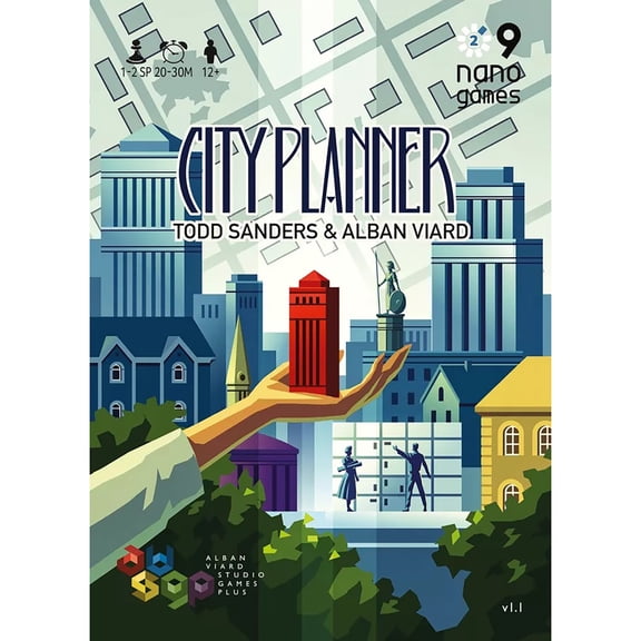 City Planner - Nano9Games Volume 2, Capstone Games, City Building Game, Ages 12+, 1-2 Players, 20-30 Min