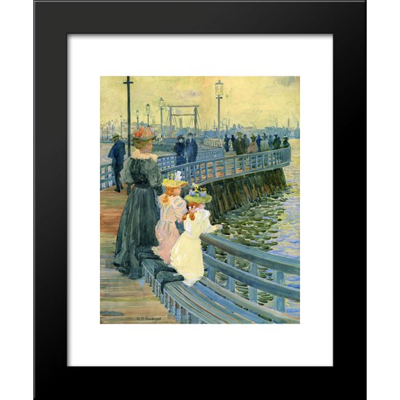 City Point Bridge 20x24 Framed Art Print by Prendergast, Maurice