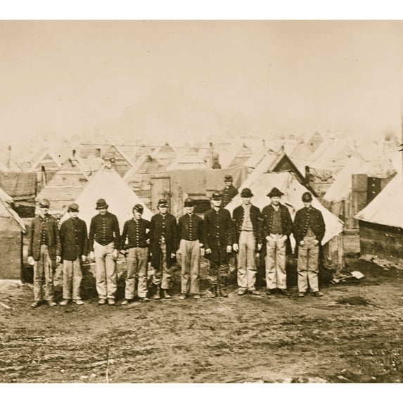 City Point Virginia. Soldiers winter quarters. Inside first line of fortifications Poster Print
