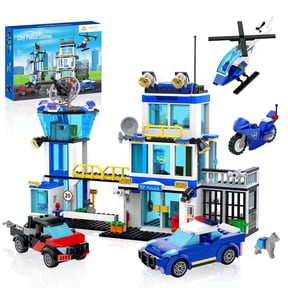 City Police Station Building Block Set Compatible with Lego, 634 Pcs HQ Station Toys, Christmas Birthday Gift for 6+ Kids, Boys