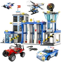 City Police Station Building Kit, STEM Construction Playset for Boys and Girls Age 6-12 Years (949 Pieces)