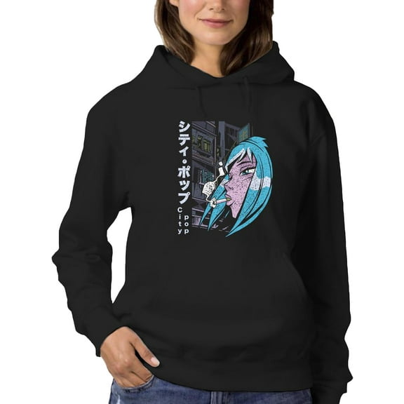 City Pop Hoodie Women -Smartprints Designs, Female x-Large