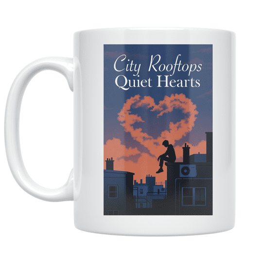City Rooftops Quiet Hearts - Urban Retreat Enthusiast - 11 oz Ceramic Coffee Mug