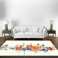 thumbnail image 1 of City Rug, Watercolor City Silhouette Rugs, Landscape Rugs, Classic Rugs, Office Decor Rugs, Modern Rugs, Machine Washable Rug, Large Rug, 5.9'x9.2' - 180x280 cm, 1 of 8