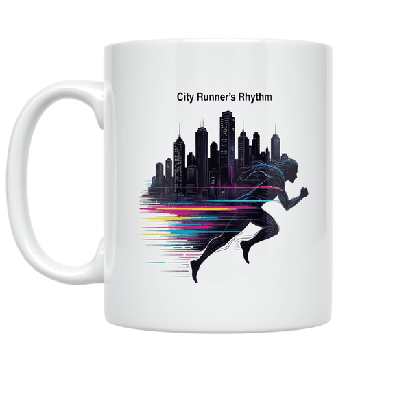 City Runner's Rhythm - Urban Dweller - 11 oz Ceramic Coffee Mug