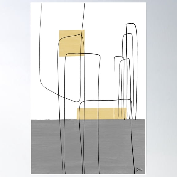 City Scape Poster Wall Art, Modern Wall Decor For Living Room Bedroom, 12x18 UNFRAMED