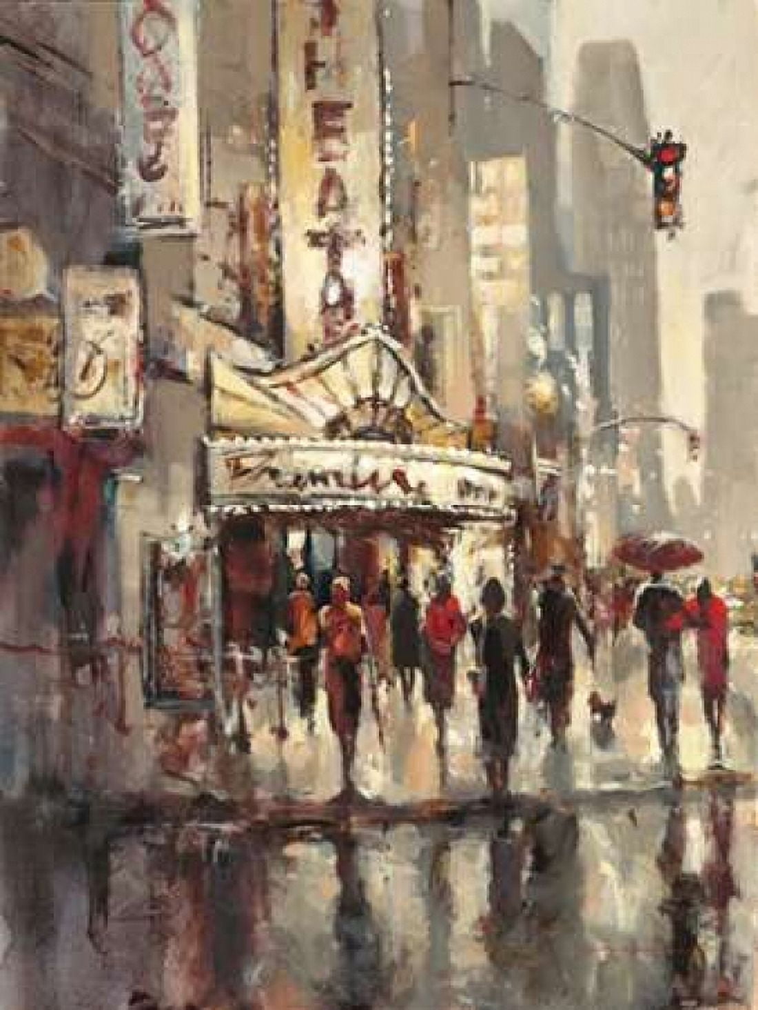 City Scene Canvas Art - Brent Heighton (22 x 28)