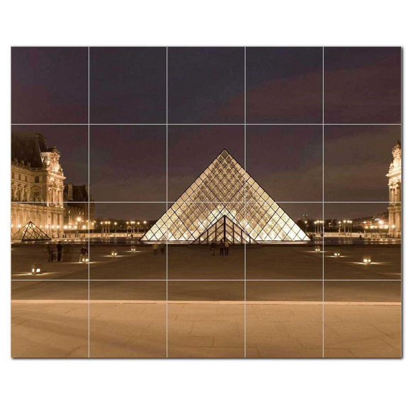 City Scene Ceramic Tile Mural Kitchen Backsplash Bathroom Shower, 404546-XL54
