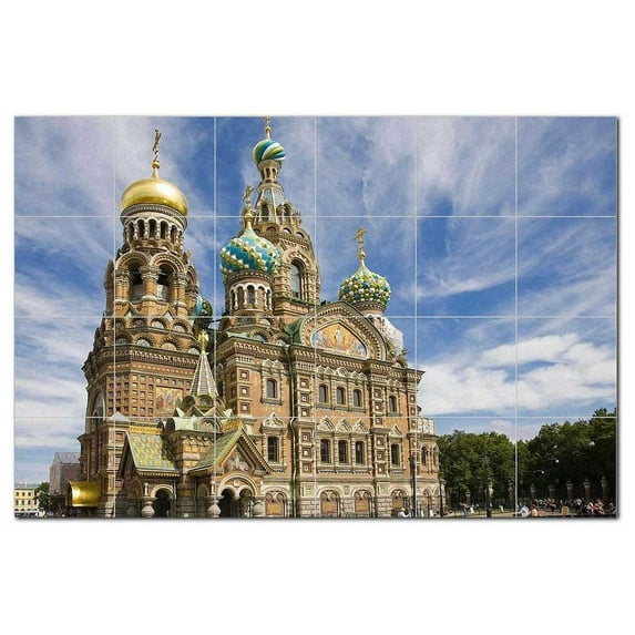 City Scene Ceramic Tile Mural Kitchen Backsplash Bathroom Shower, 404563-M64