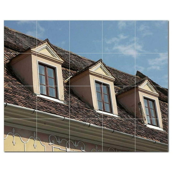 City Scene Ceramic Tile Mural Kitchen Backsplash Bathroom Shower, 404587-M54