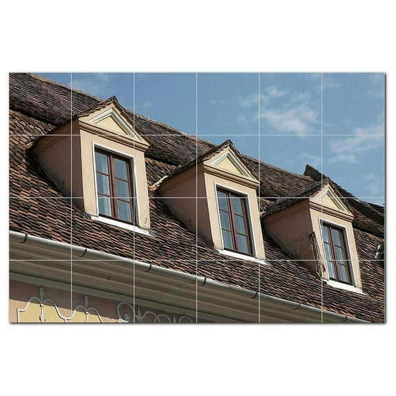 City Scene Ceramic Tile Mural Kitchen Backsplash Bathroom Shower, 404587-S64