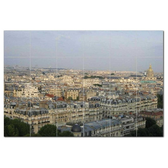 City Scene Ceramic Tile Mural Kitchen Backsplash Bathroom Shower, 404596-S64