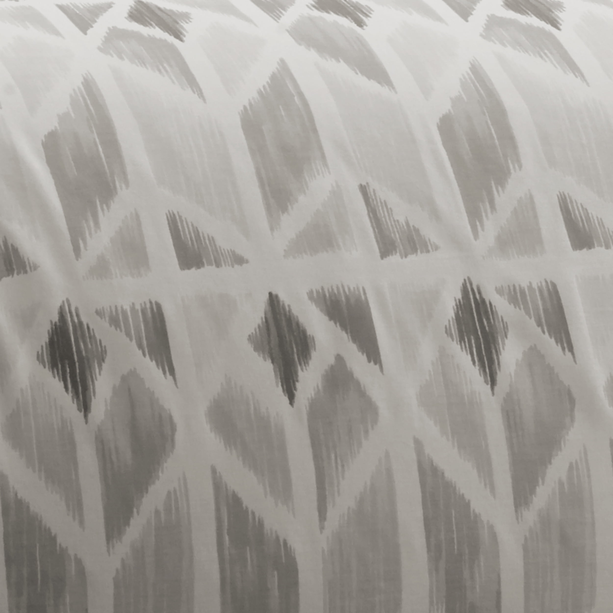 Grayson Twin Gray Cotton Ikat Duvet Cover Set