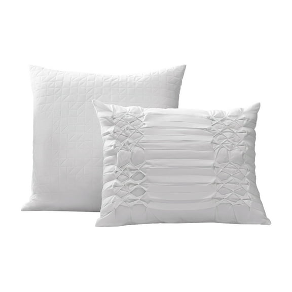 City Scene Triple Diamond White Two Piece Pillow Set