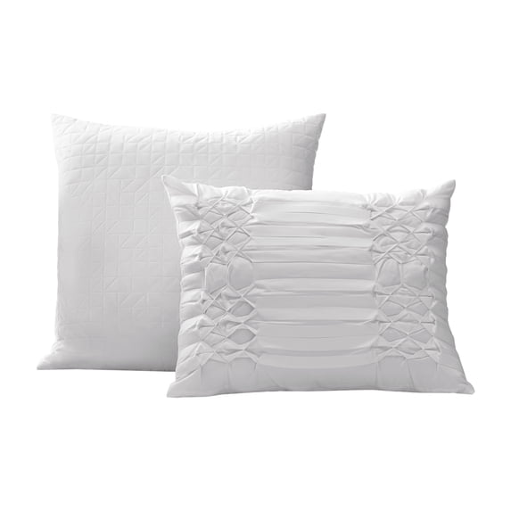 City Scene Triple Diamond White Two Piece Pillow Set