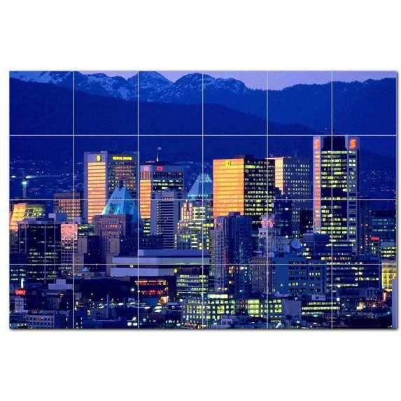 City Scenes Ceramic Tile Mural Kitchen Backsplash Bathroom Shower, 404618-M64
