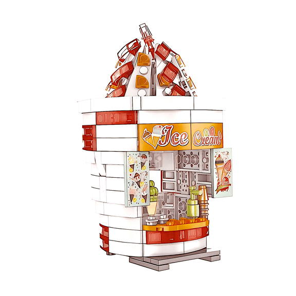 City Series Ice Cream Stand Building Blocks Set | General Jim's Toys & Bricks | GJ-ICCS
