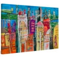 thumbnail image 1 of "City Skyline 6" Painting Print on Wrapped Canvas, 1 of 7