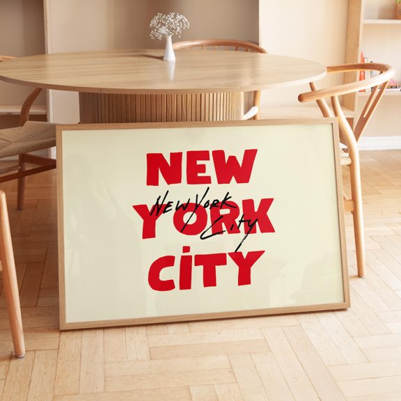 City Skyline Horizontal NY Poster