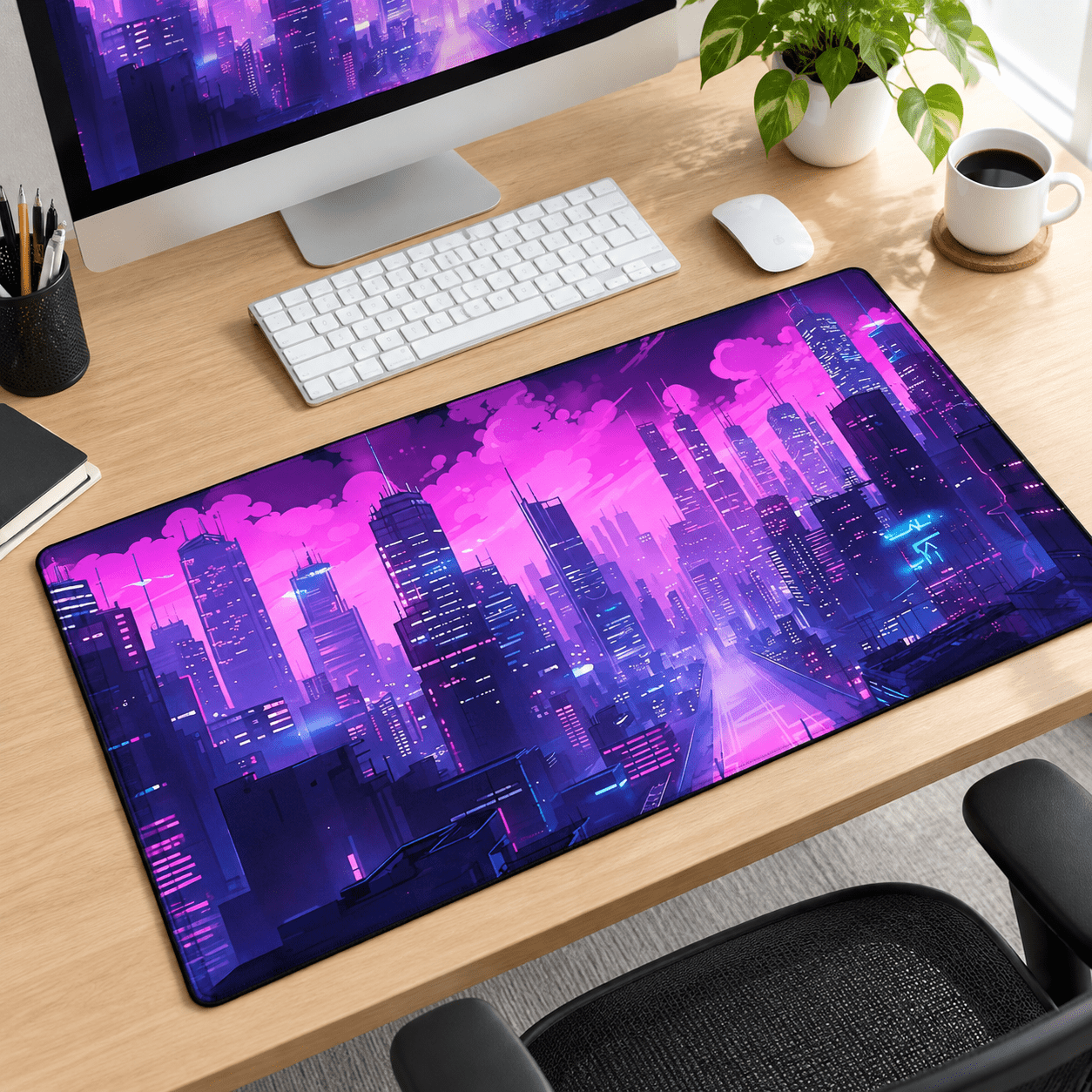 City Skyline Large Extended Gaming Mouse Pad For Pc Office Laptop ...