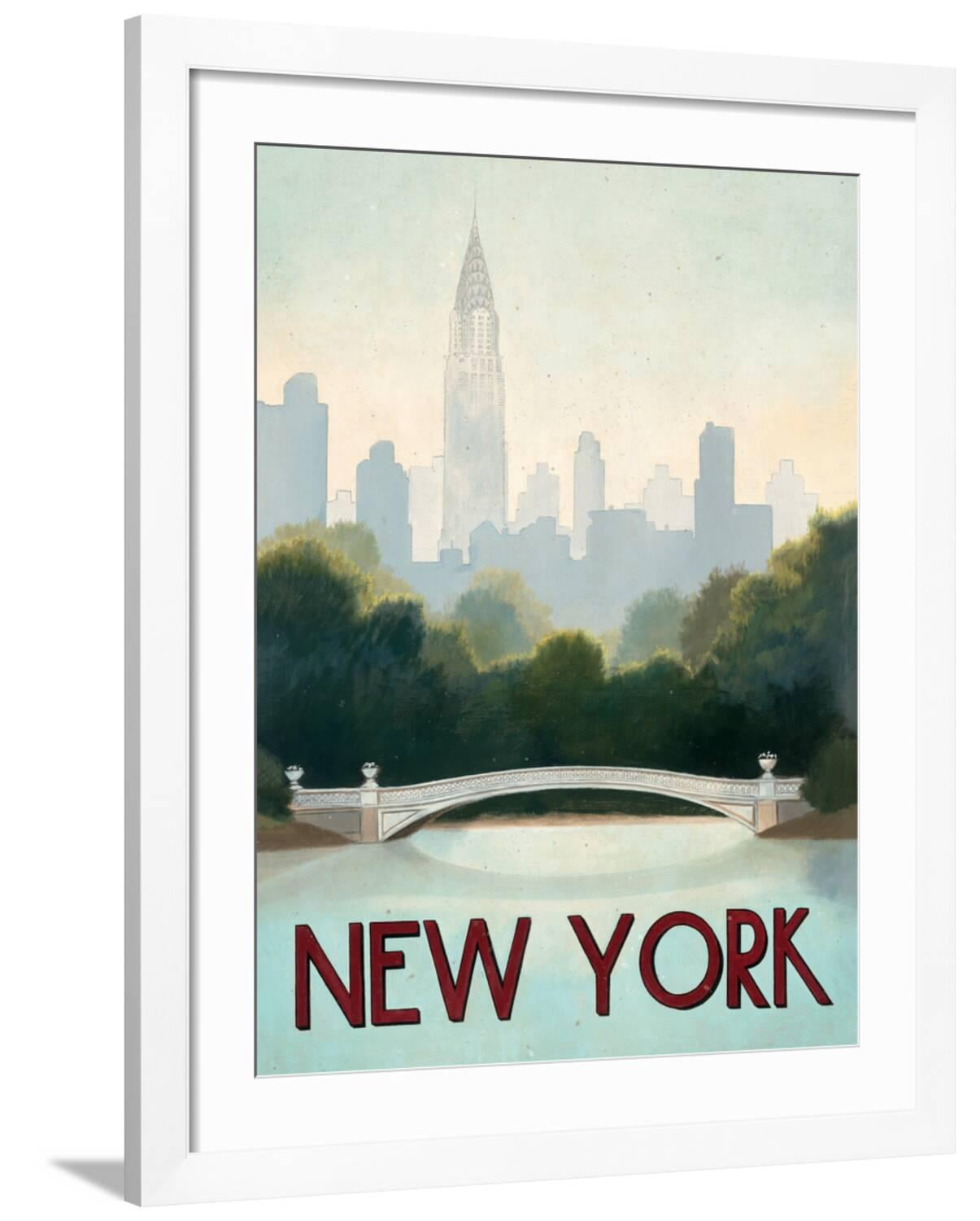 Art.com City Skyline New York Art Print by Marco Fabiano, White Frame ...