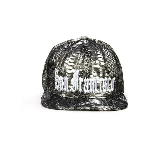 City Snakeskin Design Olde English Adjustable Baseball Cap - San Francisco