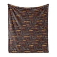 thumbnail image 1 of City Soft Flannel Fleece Throw Blanket, Famous Places of World London Paris New York Big Ben of Liberty Eiffel Tower, Cozy Plush for Indoor and Outdoor Use, 70" x 90", Multicolor, by Ambesonne, 1 of 5