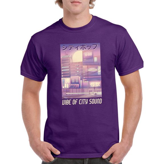 City Sound Vibe Art T-Shirt Men -Smartprints Designs, Male Medium