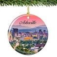 thumbnail image 1 of City-Souvenirs Asheville North Carolina Christmas Ornament Porcelain Double Sided 2.75 Inches, 1 of 2