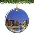 thumbnail image 1 of City-Souvenirs Boston Christmas Ornament, Porcelain 2.75' Double Sided Christmas Ornaments, 1 of 2