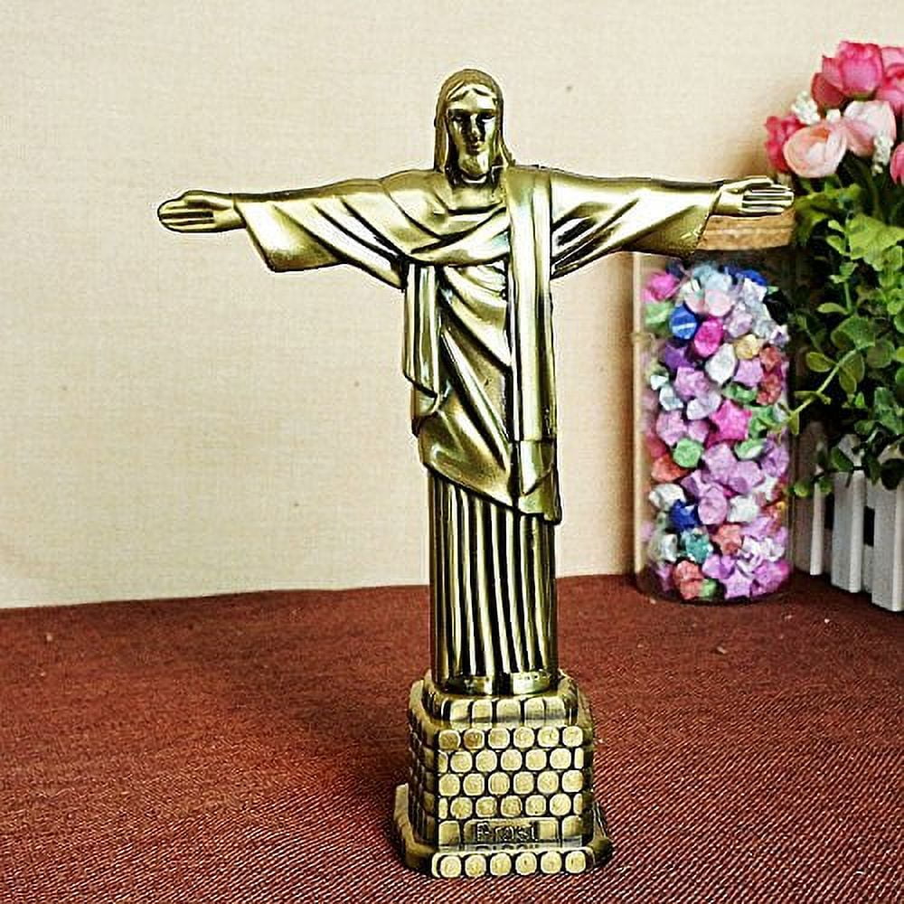 City-Souvenirs Christ The Redeemer Statue, Bronze Finish, Jesus 8 Inches Tall
