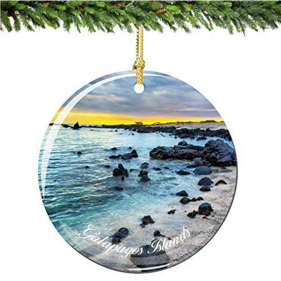 City-Souvenirs Galapagos Islands Christmas Ornament Porcelain Double Sided 2.75 Inches