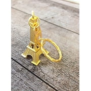 City-Souvenirs Gold Eiffel Tower Key Chain Favors