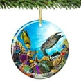 thumbnail image 1 of City-Souvenirs Great Barrier Reef Christmas Ornament Porcelain 2.75 Inch Double Sided Ocean Christmas Ornament, 1 of 2