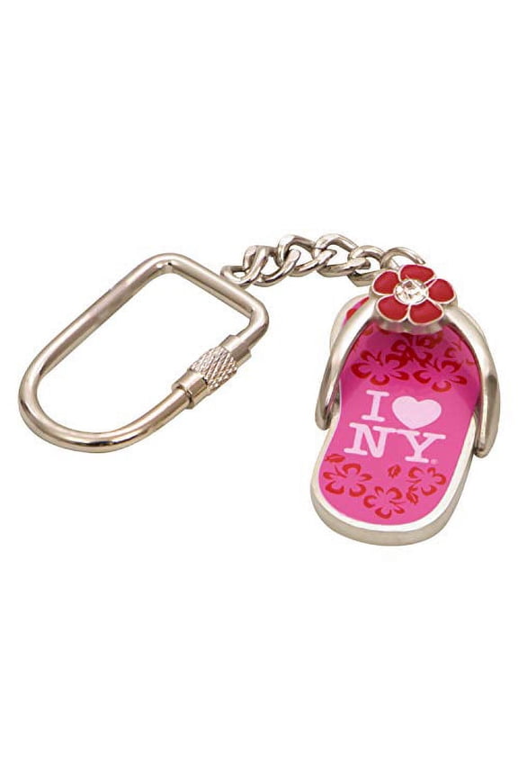 City-Souvenirs I Love NY Key Chain with Pink Sandal