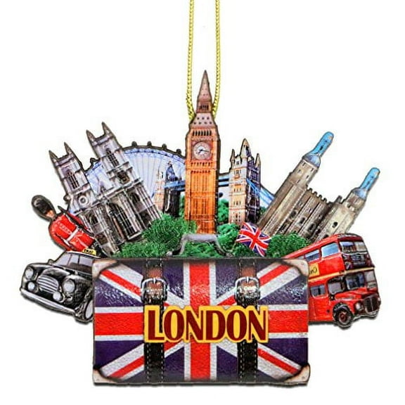 City-Souvenirs London Christmas Ornament 4 Inch Double Sided 3D London Christmas Ornament