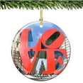 thumbnail image 1 of City-Souvenirs Love Christmas Ornament, Porcelain 2.75, Double Sided, 1 of 2