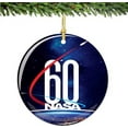 thumbnail image 1 of City-Souvenirs Officially Licensed NASA 60 Years Anniversary Christmas Ornament Porcelain Double Sided 2.75 Inches, 1 of 2