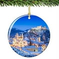thumbnail image 1 of City-Souvenirs Salzburg Austria Christmas Ornament Porcelain, Double Sided 2.75 Inches, 1 of 2